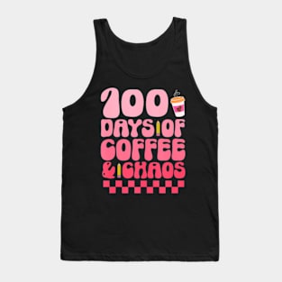 100 Days Of School Coffee Lover 100Th Day Of School Teacher Tank Top